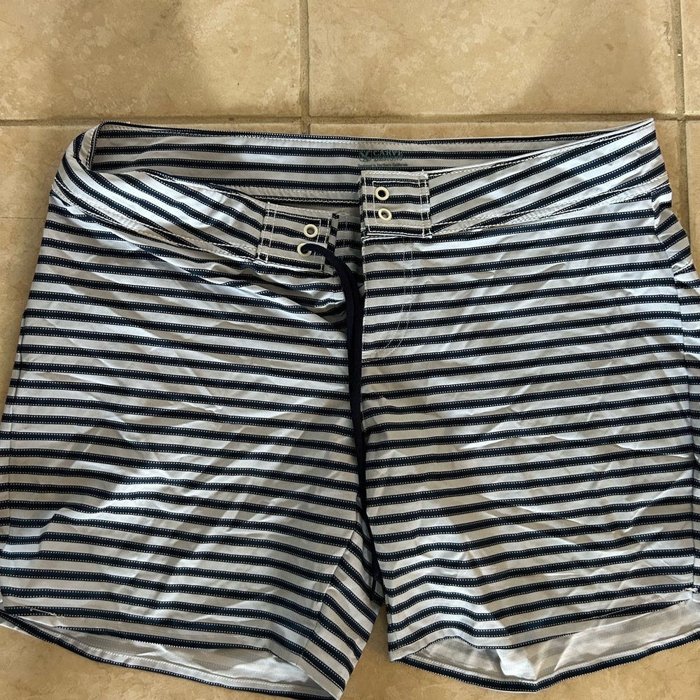 Carve designs 12 Striped Navy and White swim Shorts